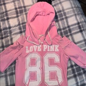 Love pink hoodie size small